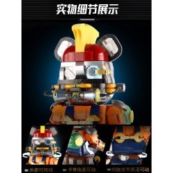 WANGAO 188021 KỸ SƯ CYBER ​​GẤU CƠ KHÍ 400% bộ đồ chơi xếp lắp ráp ghép mô hình