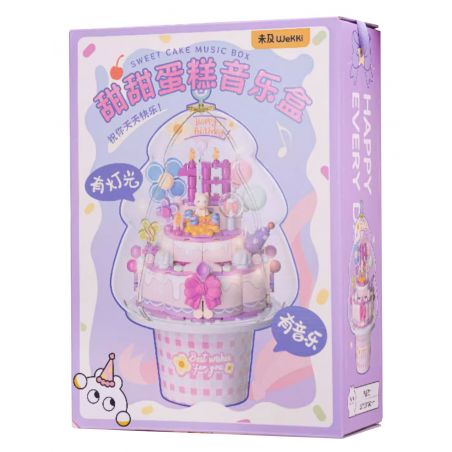 WEKKI 516158 HỘP NHẠC BÁNH NGỌT bộ đồ chơi xếp lắp ráp ghép mô hình Creator SWEET CAKE MUSIC BOX Sáng Tạo