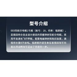 SEMBO 208039 CẤU TRÚC MÔ-ĐUN BA PHẦN CỦA TÀU SÂN BAY PHÚC KIẾN tỷ lệ 1:800 bộ đồ chơi xếp lắp ráp ghép mô hình Military Army Quân Sự Bộ Đội 1326 khối