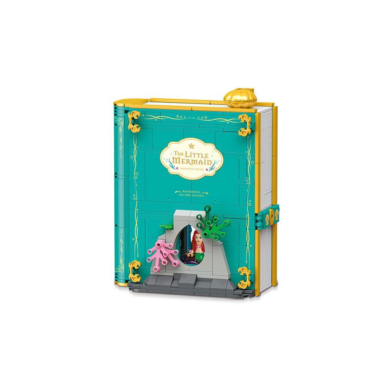 JIESTAR JJ9055 9055 CUỐN SÁCH KHO BÁU NÀNG TIÊN CÁ bộ đồ chơi xếp lắp ráp ghép mô hình THE MERMAD 732 khối