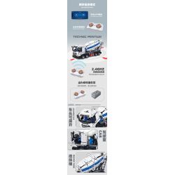 JIESTAR FF11012 11012 XE TRỘN BÊ TÔNG bộ đồ chơi xếp lắp ráp ghép mô hình Technic Kỹ Thuật Công Nghệ Cao Mô Hình Phương Tiện 2432 khối