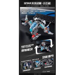 SMALL ANGLE JD024 NGÔI SAO MÁY BAY CHIẾN ĐẤU TRÊN KHÔNG TRONG TƯƠNG LAI bộ đồ chơi xếp lắp ráp ghép mô hình FUTURE BATTLESHIP 570 khối