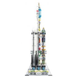 JIESTAR JJ9031 9031 PHƯƠNG TIỆN PHÓNG FALCON HEAVY bộ đồ chơi xếp lắp ráp ghép mô hình City CARRIER ROCKET FALCON HEAVT Thành Phố 1104 khối