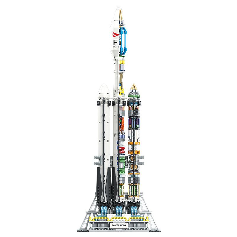JIESTAR JJ9031 9031 PHƯƠNG TIỆN PHÓNG FALCON HEAVY bộ đồ chơi xếp lắp ráp ghép mô hình City CARRIER ROCKET FALCON HEAVT Thành Phố 1104 khối