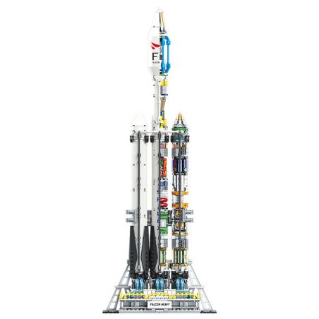 JIESTAR JJ9031 9031 PHƯƠNG TIỆN PHÓNG FALCON HEAVY bộ đồ chơi xếp lắp ráp ghép mô hình City CARRIER ROCKET FALCON HEAVT Thành Phố 1104 khối