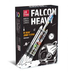 JIESTAR JJ9031 9031 PHƯƠNG TIỆN PHÓNG FALCON HEAVY bộ đồ chơi xếp lắp ráp ghép mô hình City CARRIER ROCKET FALCON HEAVT Thành Phố 1104 khối