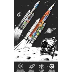 JIESTAR JJ9031 9031 PHƯƠNG TIỆN PHÓNG FALCON HEAVY bộ đồ chơi xếp lắp ráp ghép mô hình City CARRIER ROCKET FALCON HEAVT Thành Phố 1104 khối