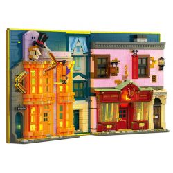 JIESTAR JJ9057 9057 CUỐN SÁCH HẺM CHÉO KỲ DIỆU bộ đồ chơi xếp lắp ráp ghép mô hình Harry Potter WIZARD WORLD MONMENT WHEEZES STORE & QUALITY SPORT SUPPLIES Chú Bé Phù Thủy 1940 khối