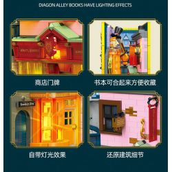 JIESTAR JJ9057 9057 CUỐN SÁCH HẺM CHÉO KỲ DIỆU bộ đồ chơi xếp lắp ráp ghép mô hình Harry Potter WIZARD WORLD MONMENT WHEEZES STORE & QUALITY SPORT SUPPLIES Chú Bé Phù Thủy 1940 khối