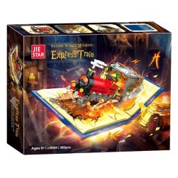 JIESTAR JJ9059 9059 CUỐN SÁCH TÀU MA THUẬT bộ đồ chơi xếp lắp ráp ghép mô hình Harry Potter WIZARD WORLD MONMENT EXPRESS TRAIN Chú Bé Phù Thủy 889 khối