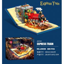 JIESTAR JJ9059 9059 CUỐN SÁCH TÀU MA THUẬT bộ đồ chơi xếp lắp ráp ghép mô hình Harry Potter WIZARD WORLD MONMENT EXPRESS TRAIN Chú Bé Phù Thủy 889 khối