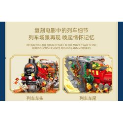 JIESTAR JJ9059 9059 CUỐN SÁCH TÀU MA THUẬT bộ đồ chơi xếp lắp ráp ghép mô hình Harry Potter WIZARD WORLD MONMENT EXPRESS TRAIN Chú Bé Phù Thủy 889 khối