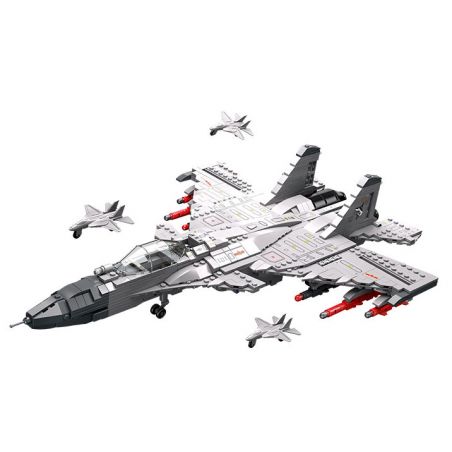 JIESTAR 61056 MÁY BAY CHIẾN ĐẤU TRÊN TÀU SÂN J-15 bộ đồ chơi xếp lắp ráp ghép mô hình Military Army WARCRAFTS Quân Sự Bộ Đội 1386 khối