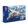 JIESTAR 61056 MÁY BAY CHIẾN ĐẤU TRÊN TÀU SÂN J-15 bộ đồ chơi xếp lắp ráp ghép mô hình Military Army WARCRAFTS Quân Sự Bộ Đội 1386 khối