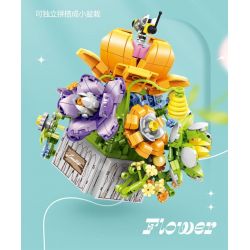 GULY 60512 CHẬU TRỒNG GIÀY THỜI THƯỢNG CHAOHUA CAM NGÔN bộ đồ chơi xếp lắp ráp ghép mô hình HIPSTER SHOE PLANT 836 khối