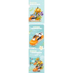 GULY 60512 CHẬU TRỒNG GIÀY THỜI THƯỢNG CHAOHUA CAM NGÔN bộ đồ chơi xếp lắp ráp ghép mô hình HIPSTER SHOE PLANT 836 khối