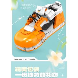 GULY 60512 CHẬU TRỒNG GIÀY THỜI THƯỢNG CHAOHUA CAM NGÔN bộ đồ chơi xếp lắp ráp ghép mô hình HIPSTER SHOE PLANT 836 khối