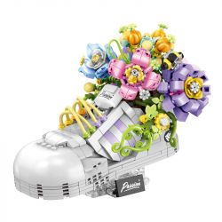 GULY 60513 CHẬU TRỒNG GIÀY THỜI THƯỢNG JACARANDA bộ đồ chơi xếp lắp ráp ghép mô hình HIPSTER SHOE PLANT 812 khối