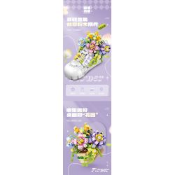 GULY 60513 CHẬU TRỒNG GIÀY THỜI THƯỢNG JACARANDA bộ đồ chơi xếp lắp ráp ghép mô hình HIPSTER SHOE PLANT 812 khối