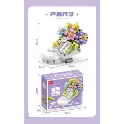GULY 60513 CHẬU TRỒNG GIÀY THỜI THƯỢNG JACARANDA bộ đồ chơi xếp lắp ráp ghép mô hình HIPSTER SHOE PLANT 812 khối