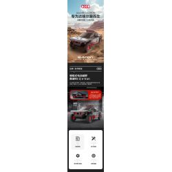RASTAR 10120 XE AUDI RS Q E-TRON E2 DAKAR RALLY tỷ lệ 1:30 bộ đồ chơi xếp lắp ráp ghép mô hình Speed Champions Racing Cars Đua Xe Công Thức 376 khối