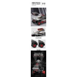 RASTAR 10120 XE AUDI RS Q E-TRON E2 DAKAR RALLY tỷ lệ 1:30 bộ đồ chơi xếp lắp ráp ghép mô hình Speed Champions Racing Cars Đua Xe Công Thức 376 khối