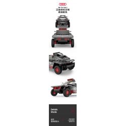 RASTAR 10120 XE AUDI RS Q E-TRON E2 DAKAR RALLY tỷ lệ 1:30 bộ đồ chơi xếp lắp ráp ghép mô hình Speed Champions Racing Cars Đua Xe Công Thức 376 khối