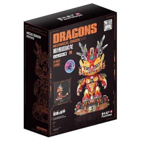 FEMIBOX S34003 34003 RỒNG CƠ KHÍ ĐIỆN TỬ bộ đồ chơi xếp lắp ráp ghép mô hình Creator DRAGONS Sáng Tạo