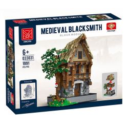 JMBRICKLAYER 30122 MorkModel 033031 Mork Model 033031 THỢ RÈN bộ đồ chơi xếp lắp ráp ghép mô hình Medieval Castle MEDIEVAL BLACKSMITH Chiến Tranh Trung Cổ 1991 khối