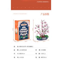 JAKI JK2908 2908 PHALAENOPSIS NGỌC TUYẾT bộ đồ chơi xếp lắp ráp ghép mô hình Creator Sáng Tạo