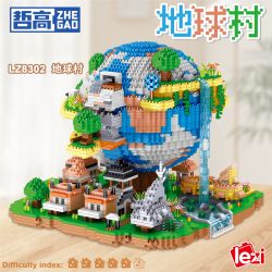 ZHEGAO LZ8302 8302 NGÔI LÀNG TOÀN CẦU bộ đồ chơi xếp lắp ráp ghép mô hình GLOBAL VILLAGE 5452 khối
