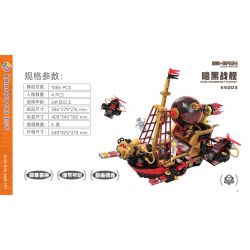 JIALE SPECIAL 55003 RA KHƠI THỜI ĐẠI NƯỚC TÀU CHIẾN ĐEN TỐI bộ đồ chơi xếp lắp ráp ghép mô hình DARK SHADOW BATTLESHIP 1085 khối