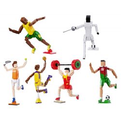 DK 5022 THI ĐẤU THỂ THAO VẬN ĐỘNG VIÊN BÓNG RỔ CỬ TẠ CẦU THỦ ĐÁ LÔNG KIẾM CHẠY BỘ bộ đồ chơi xếp lắp ráp ghép mô hình SPORTS COMPETITIVE MEETING 1088 khối