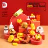DK 5025 ĐỒ ĂN CỦA M bộ đồ chơi xếp lắp ráp ghép mô hình WESTERN FAST FOOD 827 khối