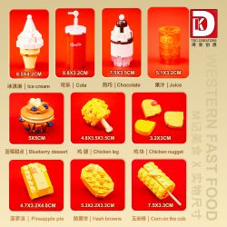 DK 5025 ĐỒ ĂN CỦA M bộ đồ chơi xếp lắp ráp ghép mô hình WESTERN FAST FOOD 827 khối