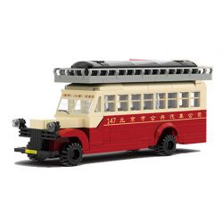 BEIJING FLAVOR ERA 004-23A XE BUÝT BẮC KINH CỔ ĐIỂN DAQI T234 tỷ lệ 1:40 bộ đồ chơi xếp lắp ráp ghép mô hình Creator Sáng Tạo 274 khối