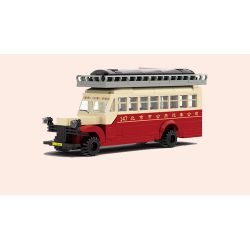 BEIJING FLAVOR ERA 004-23A XE BUÝT BẮC KINH CỔ ĐIỂN DAQI T234 tỷ lệ 1:40 bộ đồ chơi xếp lắp ráp ghép mô hình Creator Sáng Tạo 274 khối