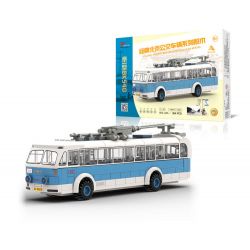 BEIJING FLAVOR ERA 005-23A PHƯƠNG TIỆN GIAO THÔNG CÔNG CỘNG CỔ ĐIỂN CỦA BẮC KINH XE ĐẨY JINGYI BK540 tỷ lệ 1:40 bộ đồ chơi xếp lắp ráp ghép mô hình Creator Sáng Tạo 304 khối