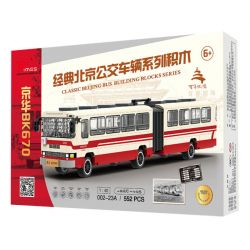 BEIJING FLAVOR ERA 002-23A XE BUÝT BẮC KINH CỔ ĐIỂN JINGHUA BK670 tỷ lệ 1:40 bộ đồ chơi xếp lắp ráp ghép mô hình Creator Sáng Tạo 552 khối