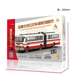 BEIJING FLAVOR ERA 002-23A XE BUÝT BẮC KINH CỔ ĐIỂN JINGHUA BK670 tỷ lệ 1:40 bộ đồ chơi xếp lắp ráp ghép mô hình Creator Sáng Tạo 552 khối