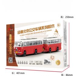 BEIJING FLAVOR ERA 007-23A XE BUÝT CỔ ĐIỂN BẮC KINH SKODA 706RO tỷ lệ 1:40 bộ đồ chơi xếp lắp ráp ghép mô hình Creator Sáng Tạo 520 khối