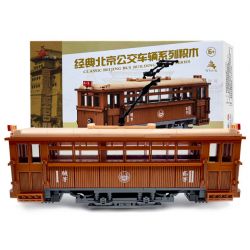 BEIJING FLAVOR ERA 008-23A XE BUÝT BẮC KINH CỔ ĐIỂN ĐIỆN 100 ĐẦU TIÊN tỷ lệ 1:40 bộ đồ chơi xếp lắp ráp ghép mô hình Creator Sáng Tạo 624 khối