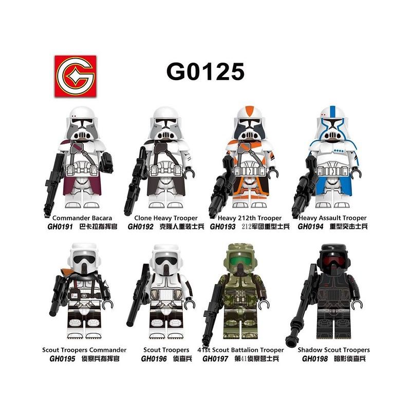 G CARD G0125 0125 GH0191 0191 GH0192 0192 GH0193 0193 GH0194 0194 GH0195 0195 GH0196 0196 GH0197 0197 GH0198 0198 NHÂN VẬT NHỎ CỦA STAR WARS 8 LOẠI bộ đồ chơi xếp lắp ráp ghép mô hình Chiến Tranh Giữa Các Vì Sao