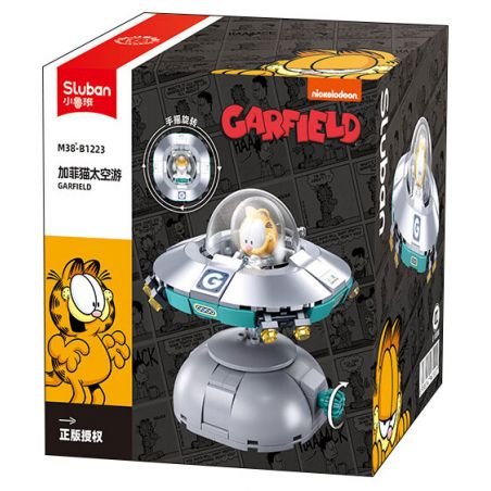 SLUBAN M38-B1223 B1223 1223 M38B1223 38-B1223 CHUYẾN THAM QUAN KHÔNG GIAN GARFIELD bộ đồ chơi xếp lắp ráp ghép mô hình Movie & Game Phim Và Trò Chơi 193 khối