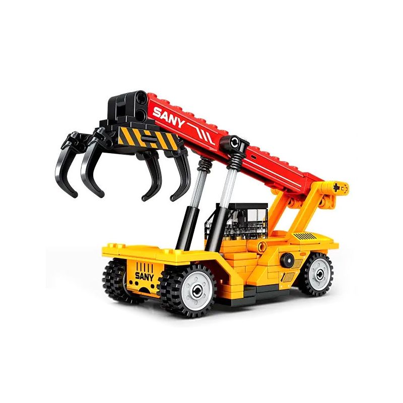 SEMBO 712049 CÔNG NGHIỆP NẶNG SANY CẦN CẨU GỖ bộ đồ chơi xếp lắp ráp ghép mô hình City ROUND LOG CRANE Thành Phố 174 khối