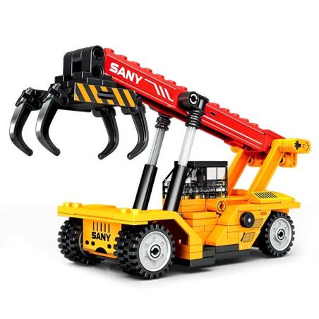SEMBO 712049 CÔNG NGHIỆP NẶNG SANY CẦN CẨU GỖ bộ đồ chơi xếp lắp ráp ghép mô hình City ROUND LOG CRANE Thành Phố 174 khối