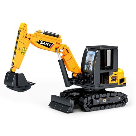 SEMBO 712051 CÔNG NGHIỆP NẶNG SANY MÁY XÚC NHỎ bộ đồ chơi xếp lắp ráp ghép mô hình City MINI EXCAVATOR Thành Phố 233 khối