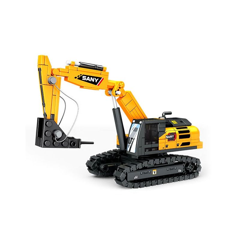 SEMBO 712052 SANY HEAVY INDUSTRY MÁY XÚC PHÁ DỠ bộ đồ chơi xếp lắp ráp ghép mô hình City DEMOLITION EXCAVATOR Thành Phố 197 khối
