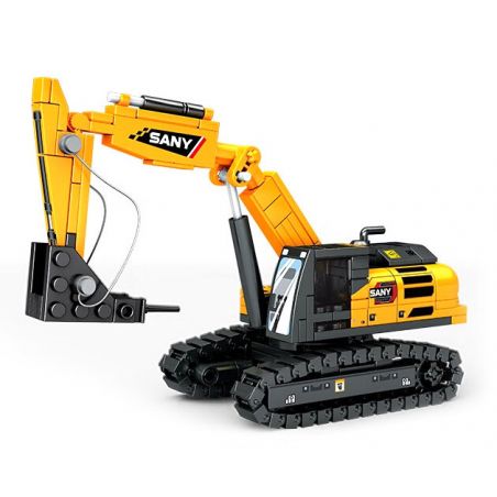 SEMBO 712052 SANY HEAVY INDUSTRY MÁY XÚC PHÁ DỠ bộ đồ chơi xếp lắp ráp ghép mô hình City DEMOLITION EXCAVATOR Thành Phố 197 khối