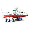 SEMBO 208038 MỘT QUỐC GIA HÙNG MẠNH TÀU CẢNH SÁT BIỂN TYPE 818 BLUE SEA GUARDIAN bộ đồ chơi xếp lắp ráp ghép mô hình Military Army Quân Sự Bộ Đội 691 khối